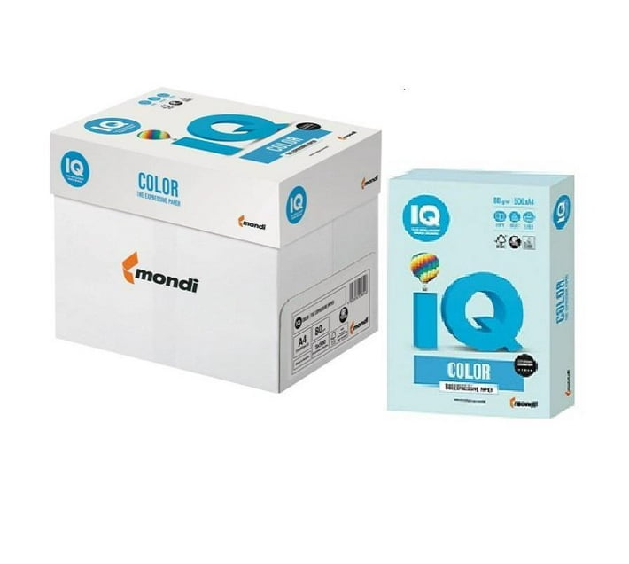 Someone’s in a Makro Mondi IQ Pastel Blue MB30 80GSM A4 Copy Paper