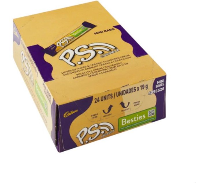 Ps Bar Buy Cardbury P.S. Caramilk Mini Milk Chocolate Bars (24 x 19 g) Milk ...