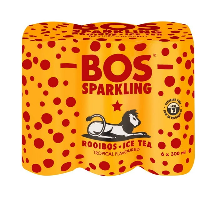 Buy Bos Tropical Flavoured Sparkling Rooibos Ice Tea 6 x 300ml in Bulk ...