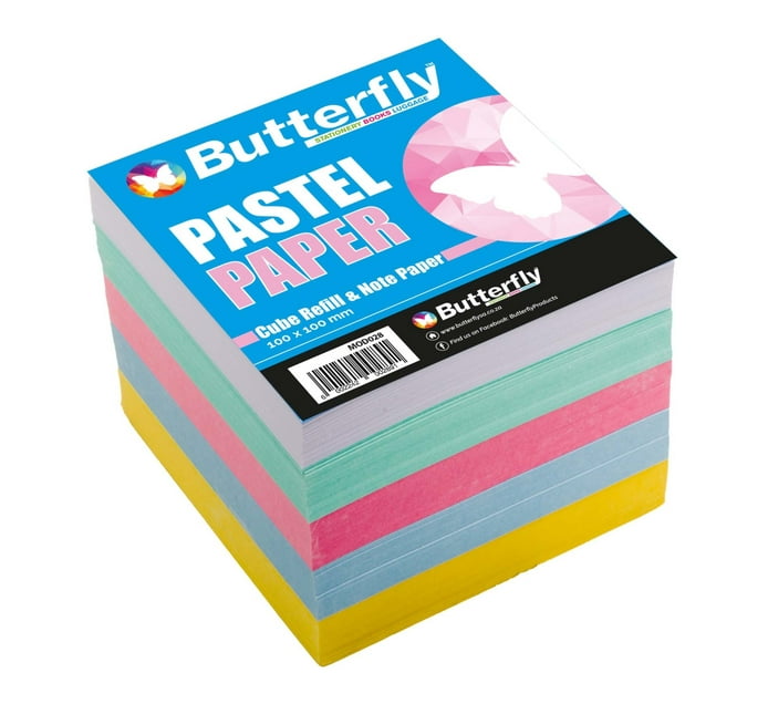 Butterfly Memo Cube Refill Note Paper Pastel Makro