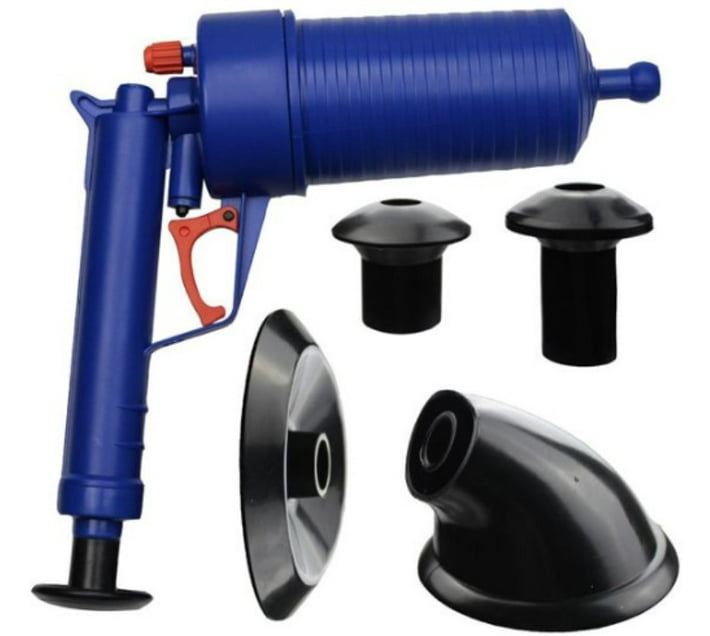 Pipe Dredger Toilet Plunger, Drain Clog Remover Tool with 4 Sized