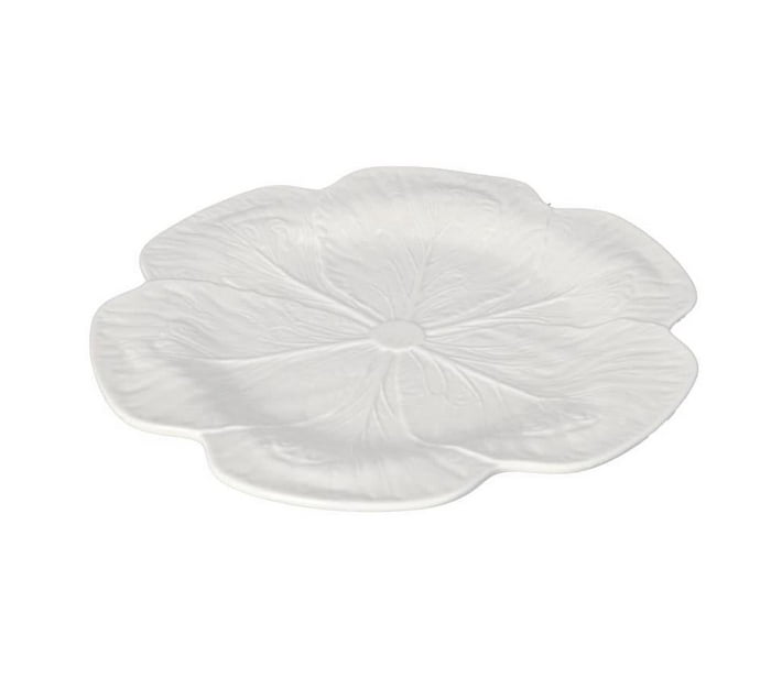 Someone’s in a Makro White Round Ceramic Flower Shaped Platter Plate ...