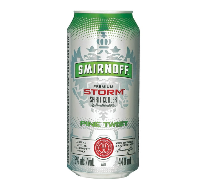 Someone’s in a Makro Smirnoff Storm Pine Twist Can (6 x 440ML) Mood