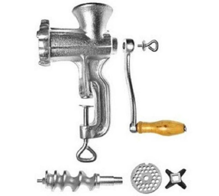 Heavy Duty Hand Operated Kitchen Meat Mincer, Grinder & Sausage Clamp Makro