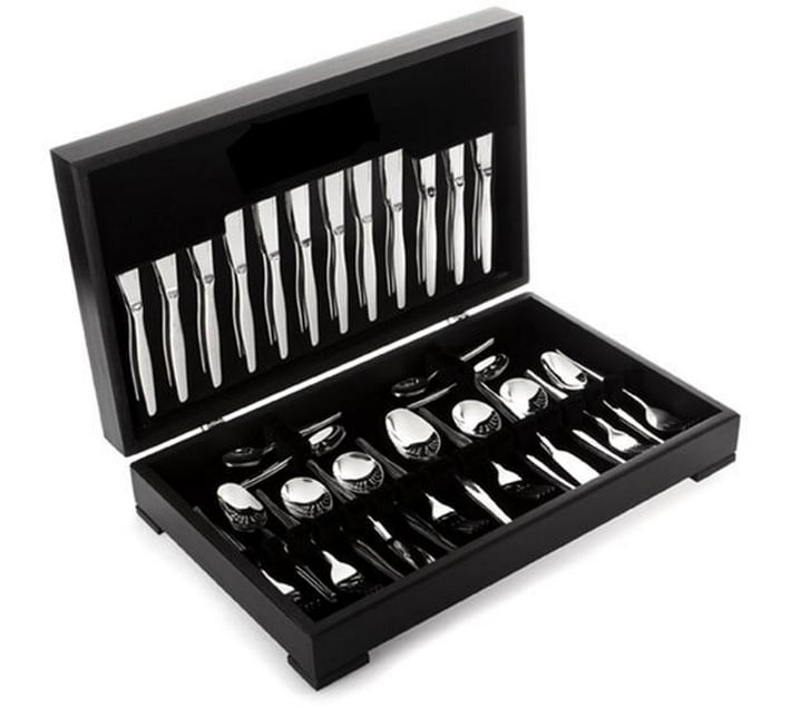 Eetrite Cutlery Set, Slimline, 112pc In Wooden Canteen With Steak