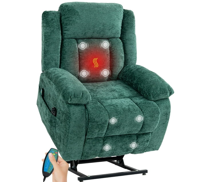 Someone’s in a Makro Power Lift Recliner Chair Reclining AntiSkid Fabric Sofa Green Mood