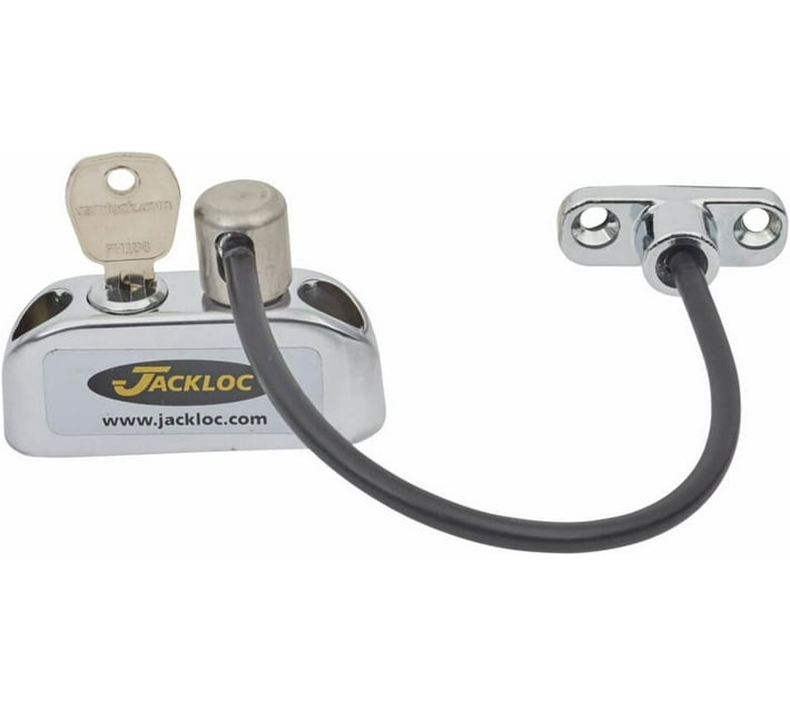 Jacklok Pro5 Key Locking Window Restrictor Chrome Cable Lock Makro