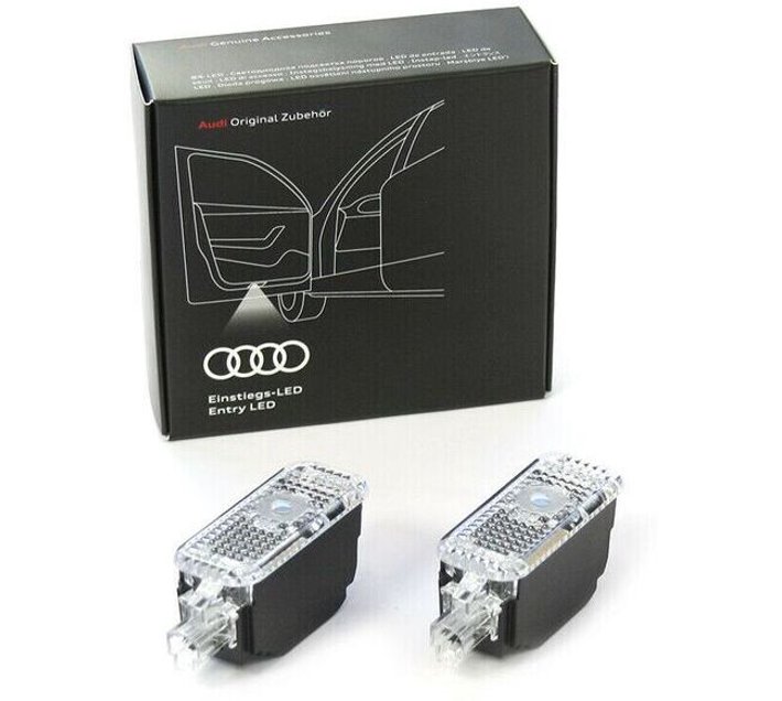 Audi 4G0052133J instapverlichting LED projector S-logo ruit instapverlichting projectie, rood/wit