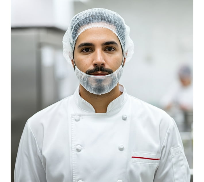 Handel Street Medical Chefs Beard Cover White Half Mask (White, Free ...