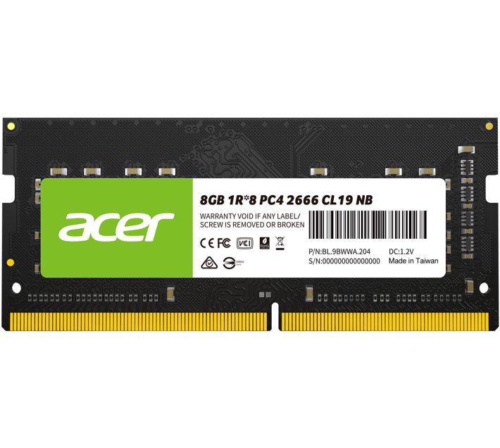 Acer SD100 DDR4 8 GB (Single Channel) Laptop Ram (SD100) () Makro