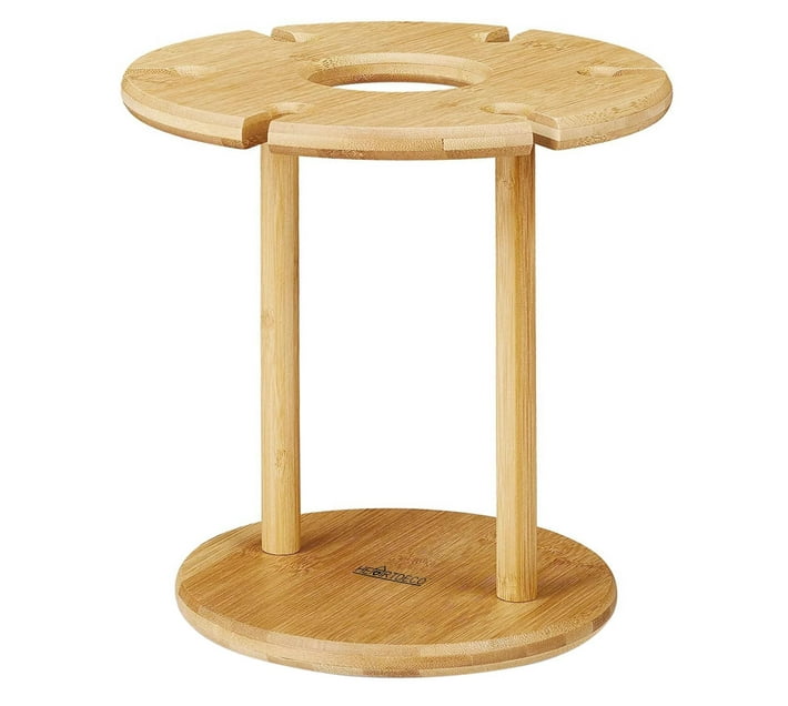 Someone’s in a Makro Countertop Bamboo Wine Glass Rack Mood