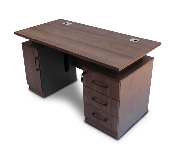 GOF Furniture Morey Study Desk, Dark Brown Makro