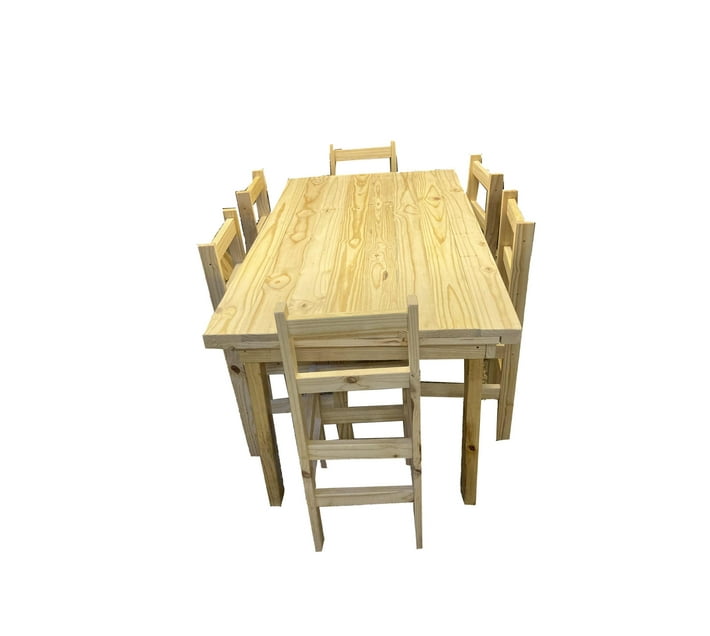 7 Piece Dining Set, Includes Dining Table, 6 Chairs Makro