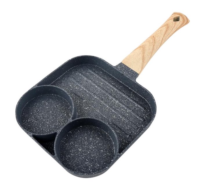 MINI Aluminum 2 hole frying pan Makro