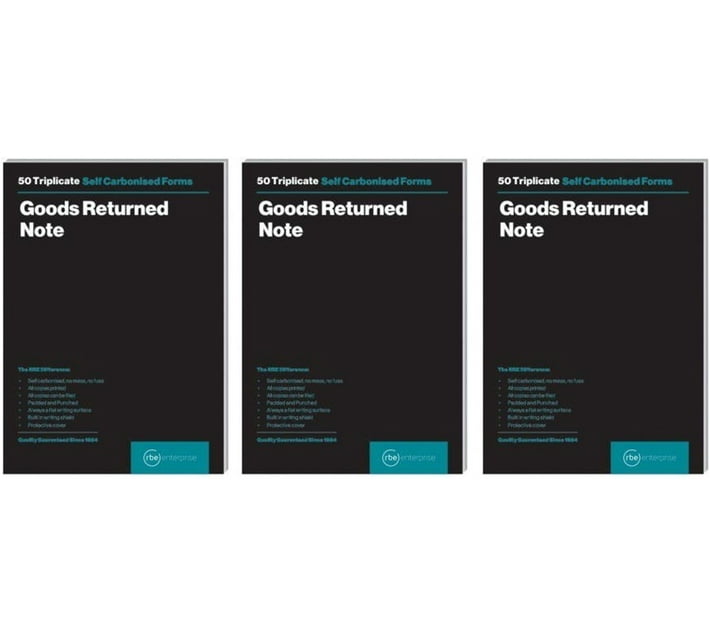 Triplicate Set Buy RBE RBEF0560-31 Goods Return Note Triplicate Pads A5 3's (1 Sets ...