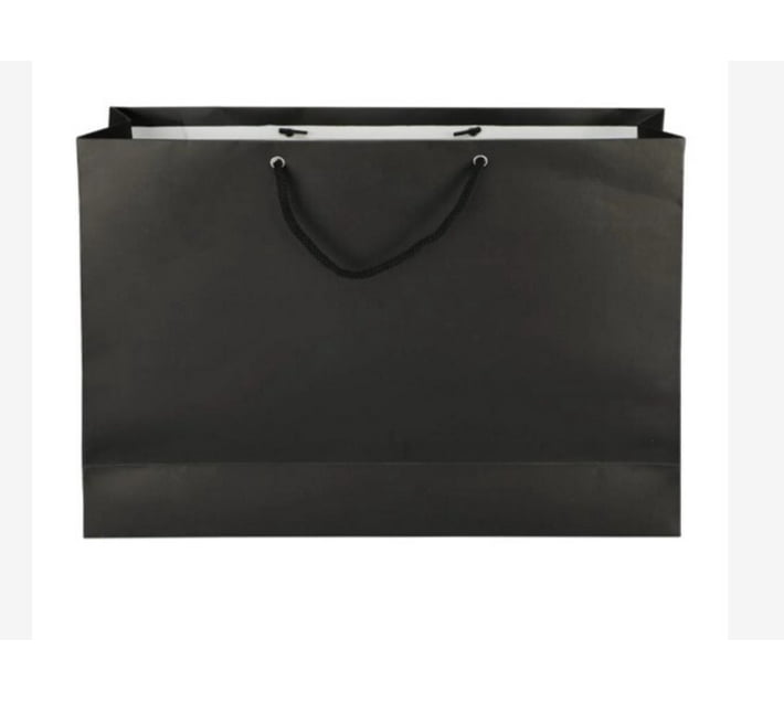 PSM1THREE Solid Paper Party Bag For Birthday (Black, Pack of 12) Makro