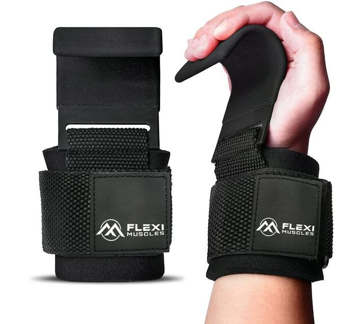 Buy Flexi Muscles Weight lifting hooks grips Hand Grip/Fitness Grip ...