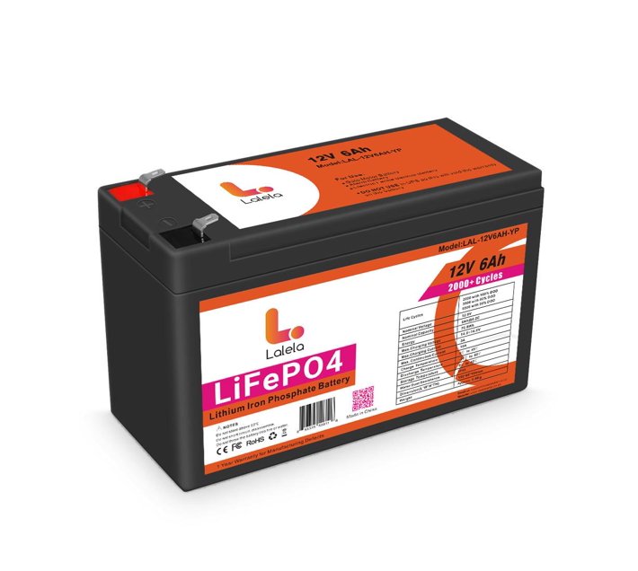 Lalela Lithium 12V 6AH Lithium Battery (Led Acid Replacement) for