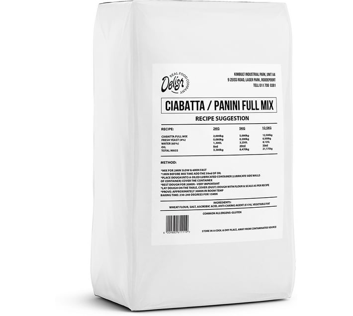 Delish Real Food Company Ciabatta/ Panini Full Mix 12500 g Makro
