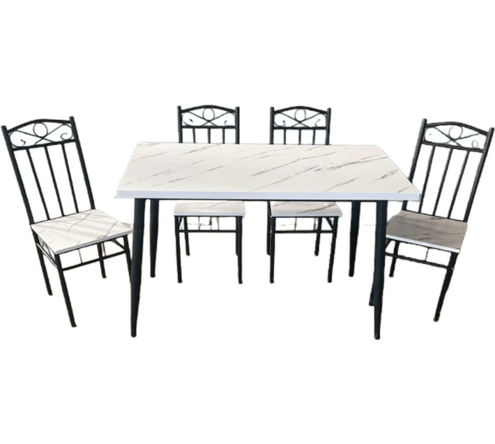 ST Metal Dining Chair (Set of 4, Finish Colour White) Makro