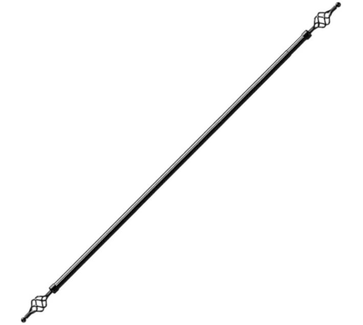 SMTE Grey Curtain Rods Metal (Pack of 1) Makro