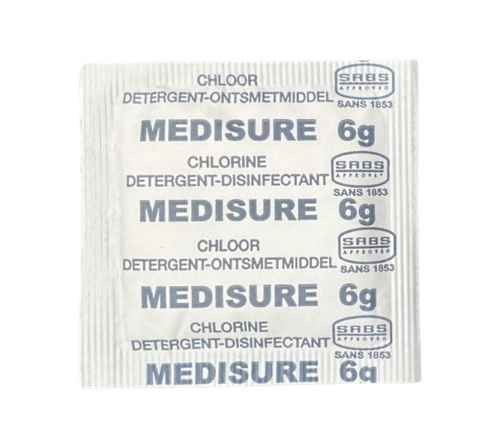 Medisure 6g Chlorine Detergent Disinfectant Tablets (100 sachets
