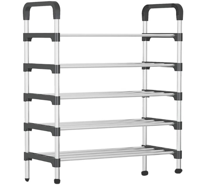 Buy Generic Metal Shoe Rack (Silver, Black, 6 Shelves) in Bulk | Makro ...