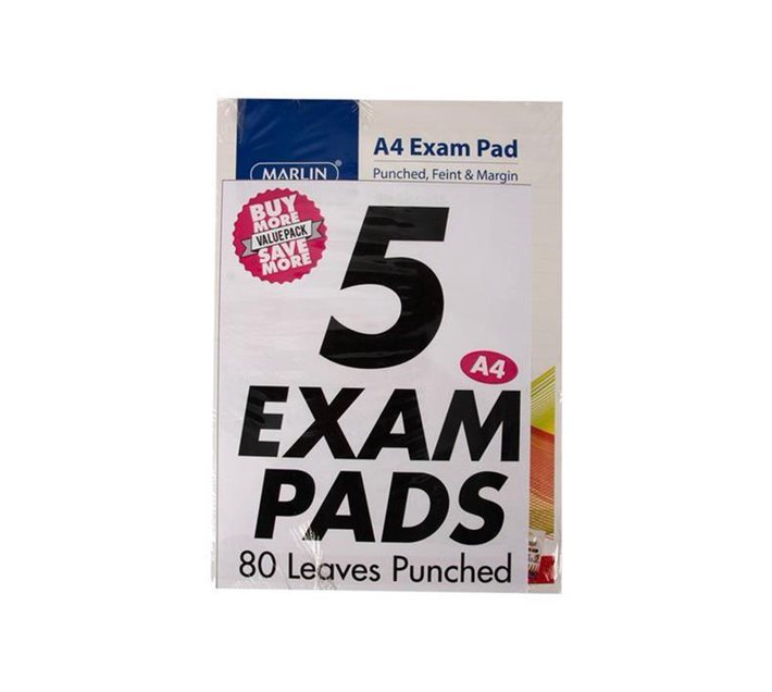 Book ExamPad 80Sheets Punched Makro