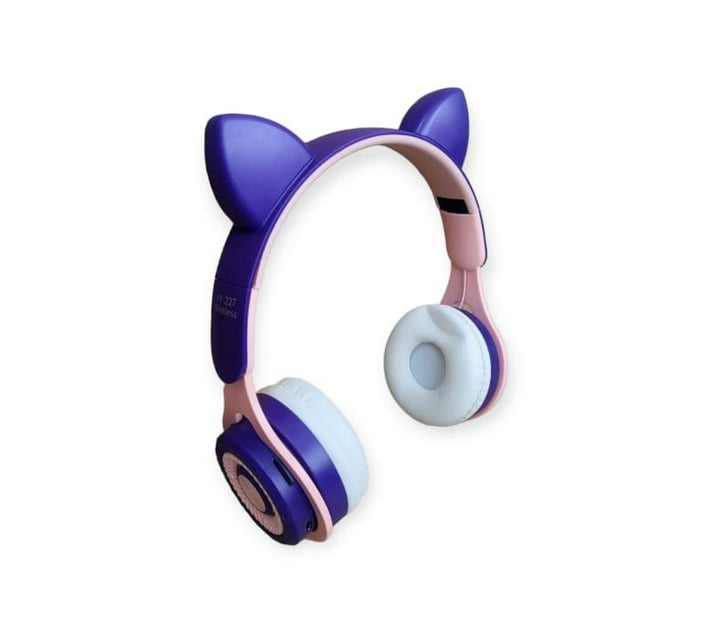 Foldable Cat Ear Bluetooth 5.0 Headset Fm Radio Micro Sd Card Slot 