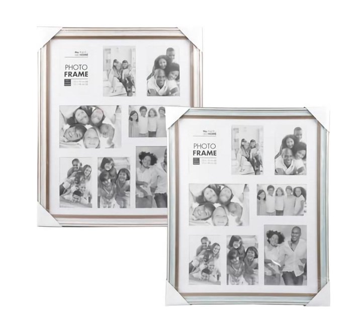 Plastic Collage Picture Frame For 8 Photos Set of 2 Makro