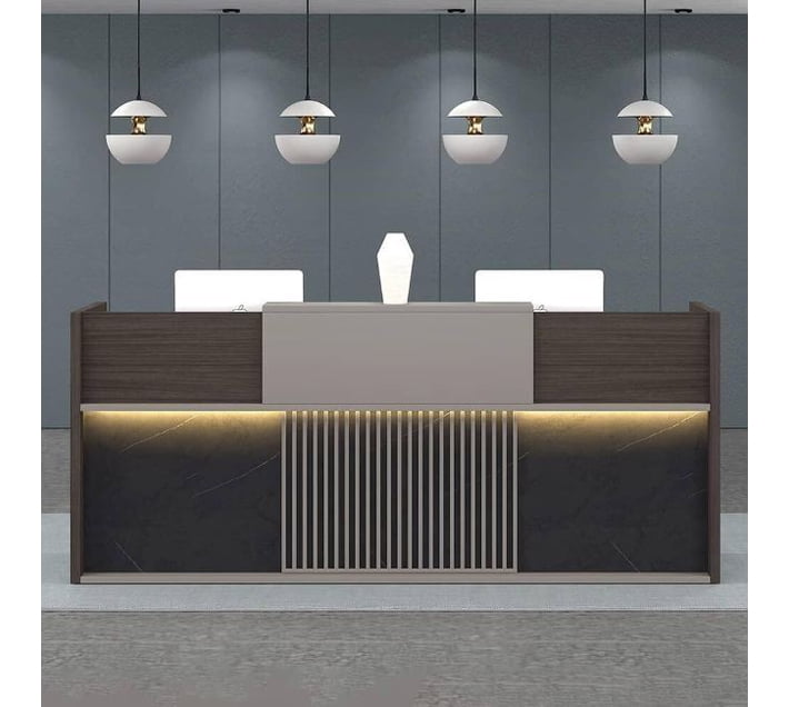 Mobil Receptionsdisk Buy HOD Nova 2.4m LED Reception Desk with Mobile Pedestal Office Table ...