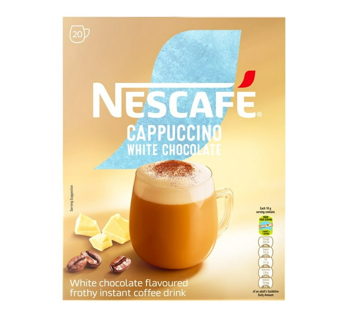 Buy Nescafe Gold White Chocolate Cappuccino Sachets 20 X 18g In Bulk buy-nescafe-gold-white-chocolate-cappuccino-sachets-20-x-18g-in-bulk