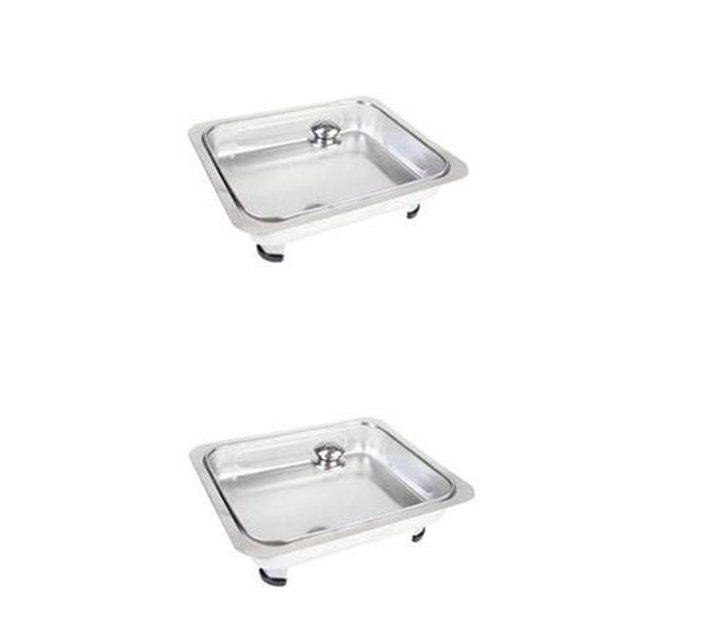 Someone’s in a Makro Square Chafing Dish Mini With Glass Lid Set of 2 Mood