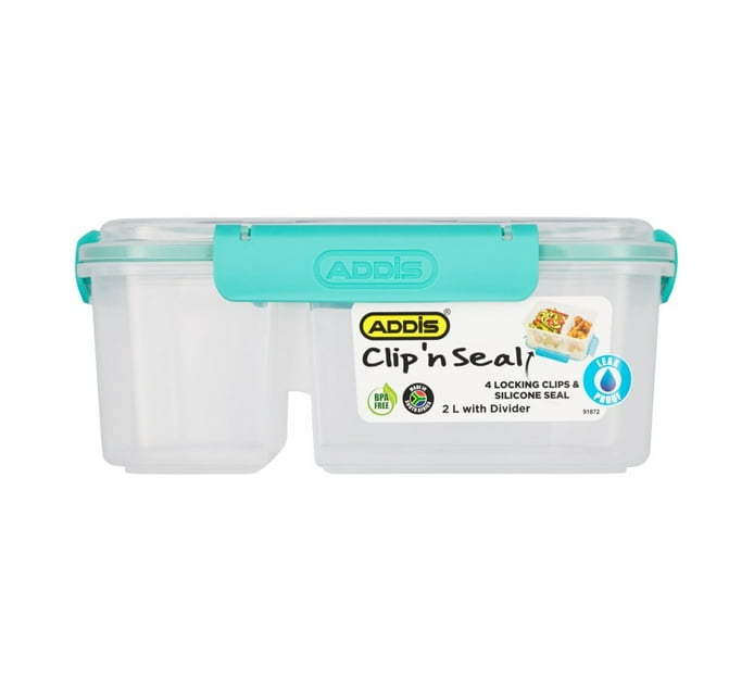 Buy Addis 2 l Clip 'n Seal Divider Lunch Box in Bulk | Makro Business