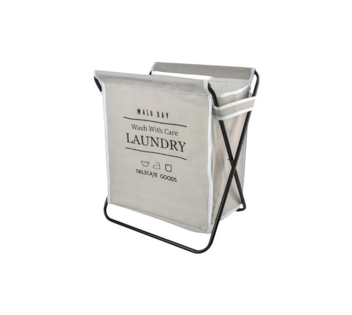 48cm Collapsible Laundry Basket GZMZ11 Grey Makro