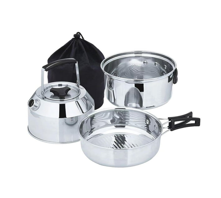 Someone’s in a Makro Camping Cookware Kit OutdoorStainless Steel ...