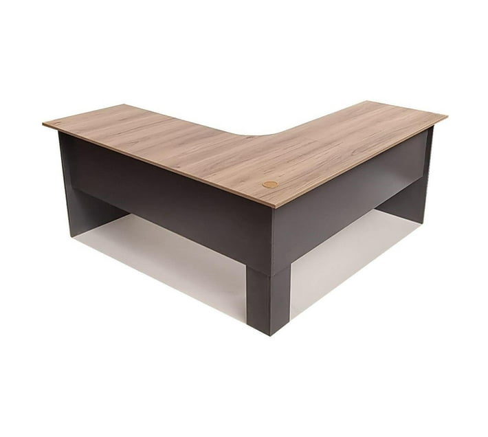 Someone’s in a Makro London Corner Desk 180cm Sahara & Storm Grey Mood