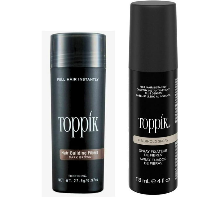 Toppik Hair Building Fibers for Hairloss Bundle Dark Brown Set 27.5G