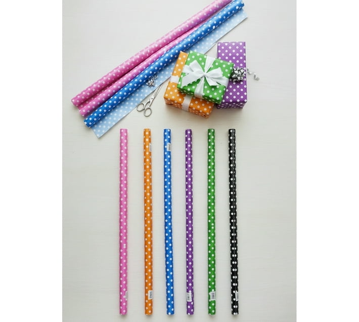 Wrapper Multicolour Buy GIFTS PAPER Polka Dot Gift Wrap Sheets 70 cm x 2 m Each Paper Gift ...
