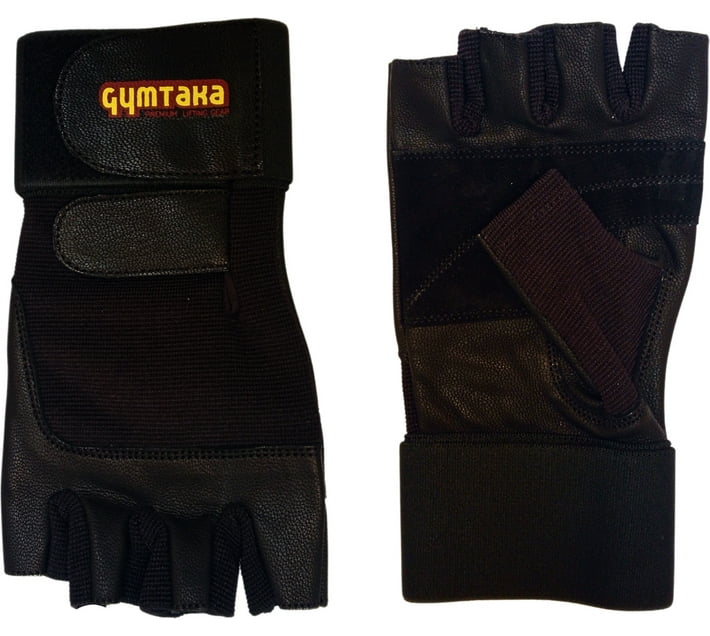 Gymtaka Weightlifting Gym Gloves with Wrist Support Gym Fitness Gloves Black Makro