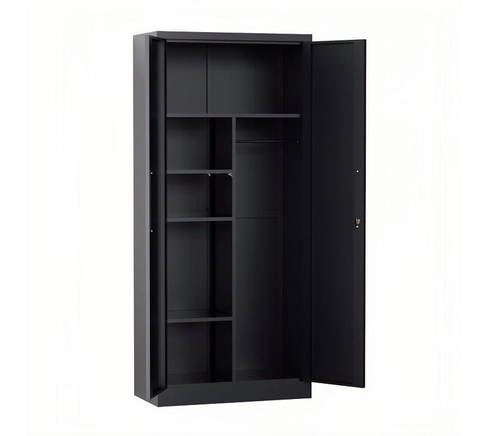 Someone’s in a Makro Steel Swing Door Inner Handle Wardrobe Storage Cupboard Black Mood