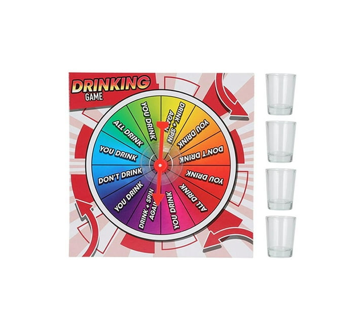 Drinking Game Spin the Wheel with 4 Shot Glasses Makro