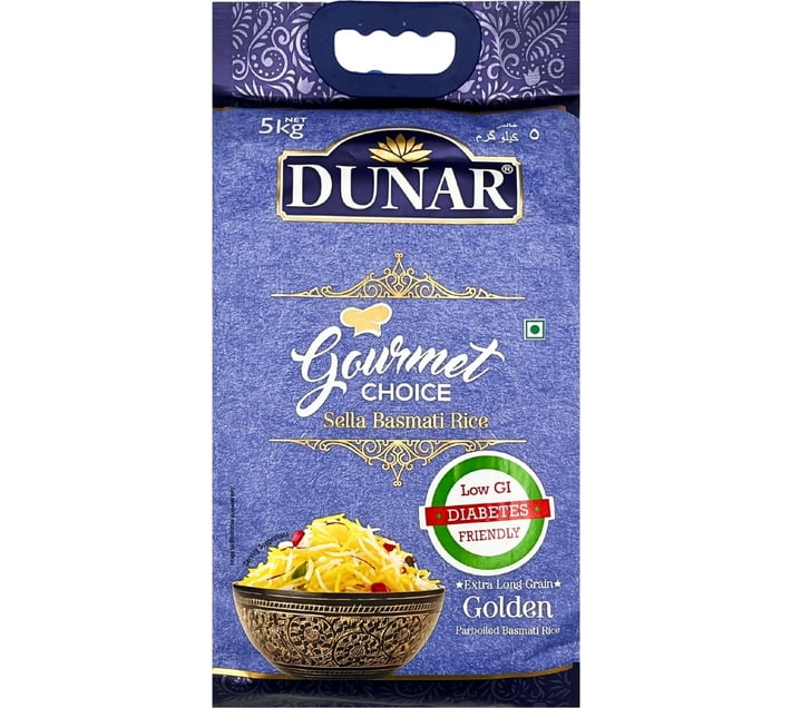 Dunar Golden Sella Basmati Rice Extra Long Grain Banskati Rice (Long ...