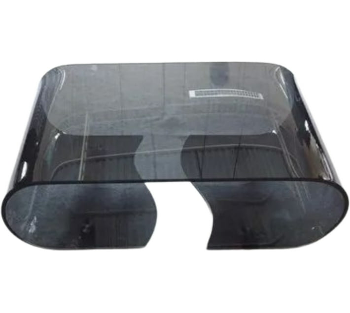 Homie L060 Glass Side Table (Finish Colour Black, Preassembled) Makro