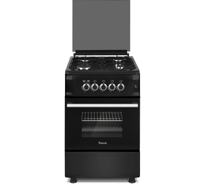 Ferre F5S40G2.FDI.B Steel Automatic Gas Stove with Oven (4 Burners) Makro