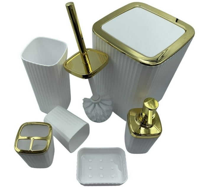 umlilo logistics Luxurious 6Piece Bathroom Accessories Set With Gold