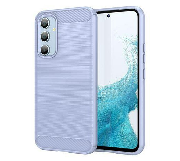 Someones In A Makro Celltime Galaxy A34 5g Shockproof Carbon Fiber Design Cover Sky Blue Mood 3660