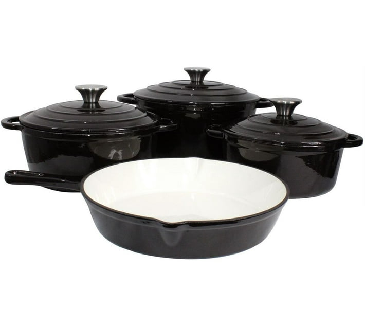 Buy Generic Black Authentic Cast Iron Cookware Set Non-Stick Coated ...