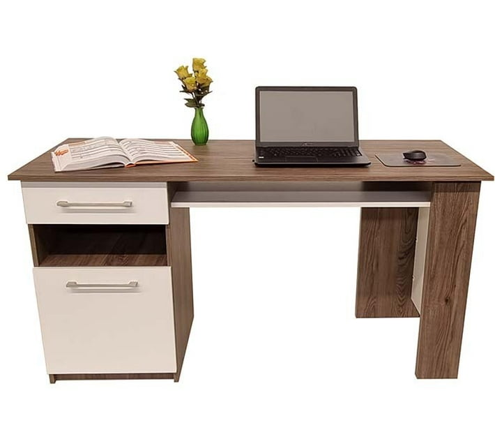 Flatpack DIY FPOFDEWEX150CHOWHT Engineered Wood Office Table (Free