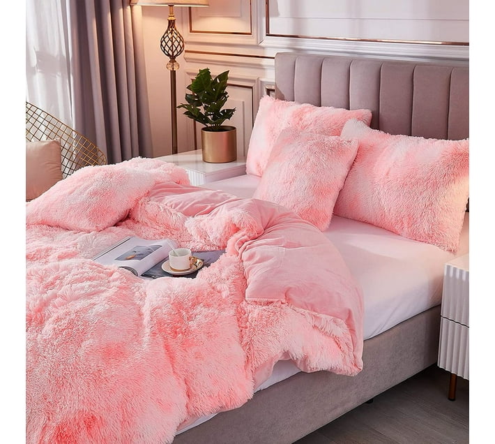 SMTE Solid Queen Comforter for Mild Winter (Woollen Blend, Pink) Makro